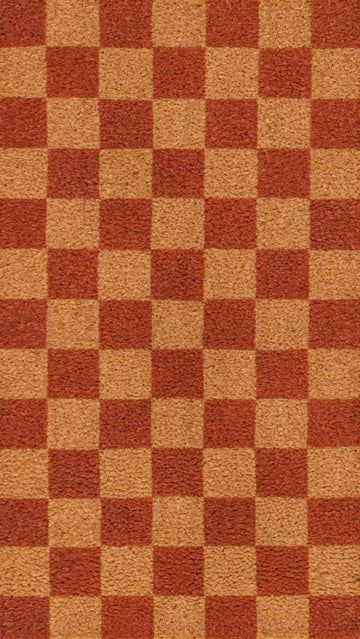 Porter Classic Farmhouse Checkered Coir Area Rug
